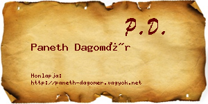 Paneth Dagomér névjegykártya